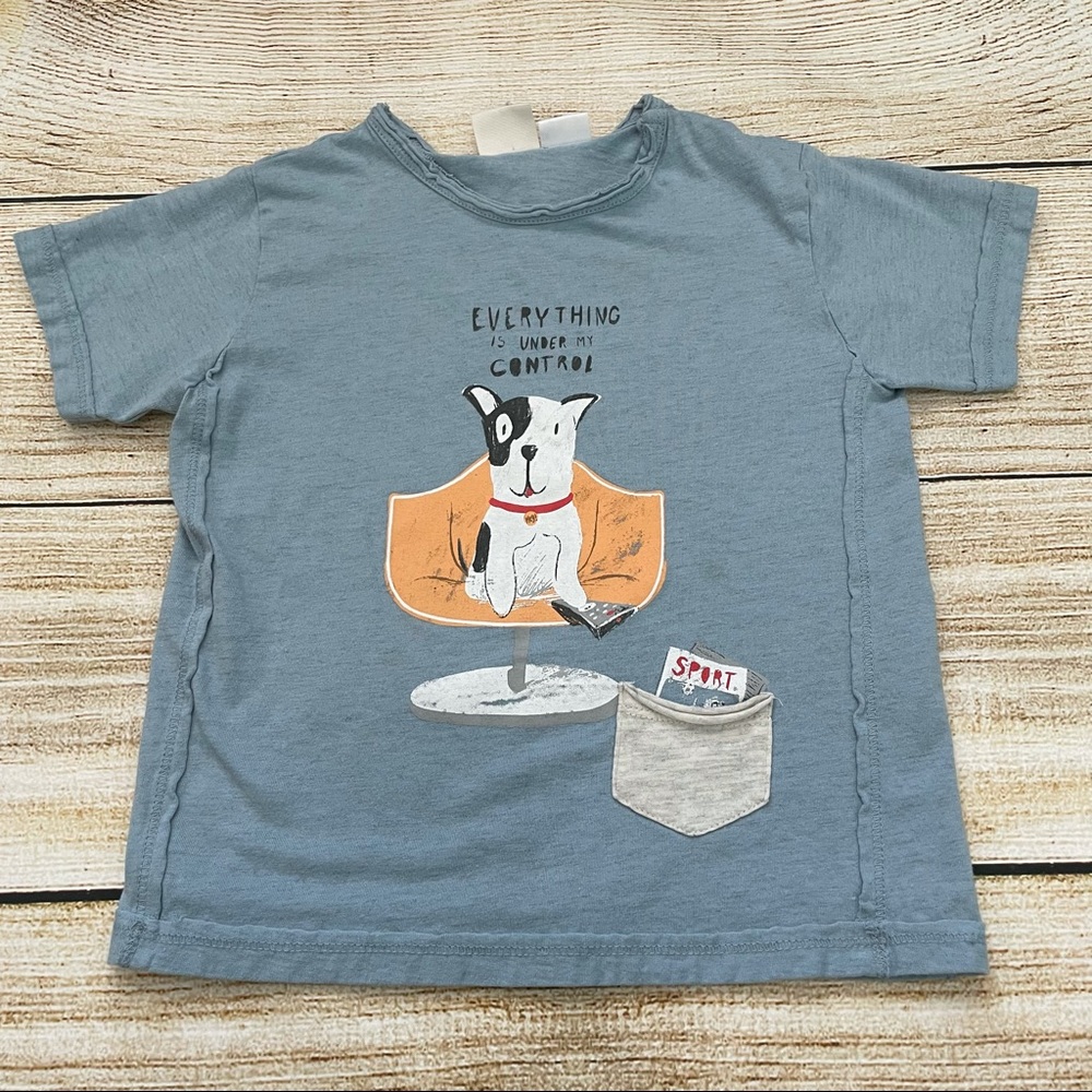 Zara blue dog tee